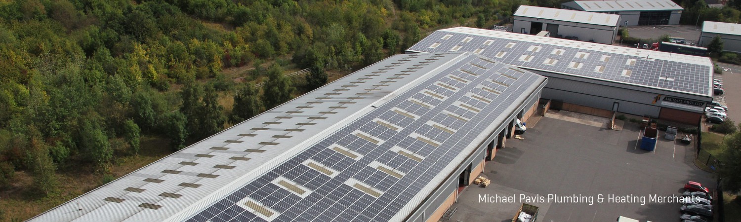 Solar panels on a wholesale and retail business
