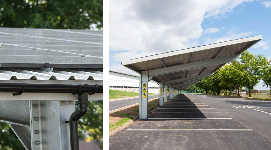 Solar carport installation